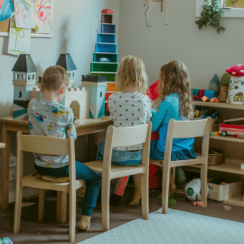 PREORDER FEB 2026 Montessori Furniture Lower Primary Kids Table And Chair Set (6 - 9 Yrs) Beechwood - Table 120 x 60 x 59(H)cm, Chair 35cm(H) Best Seller Kids Furniture