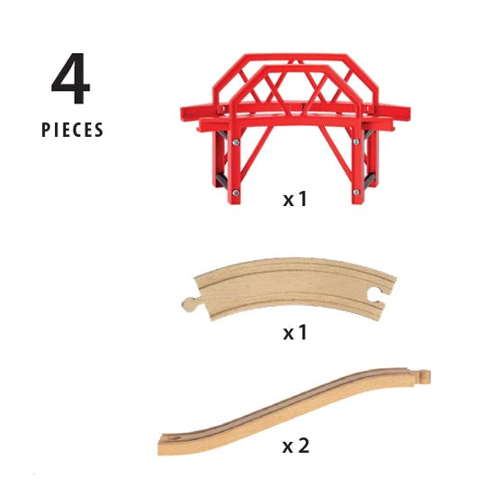 BRIO Curved Bridge 4pcs Best Seller 3yrs+