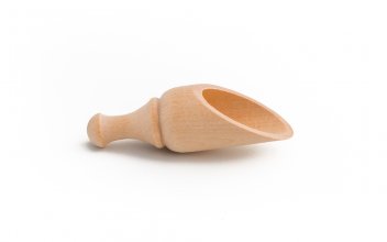 Rounded Sensory Wooden Scoop 9cm