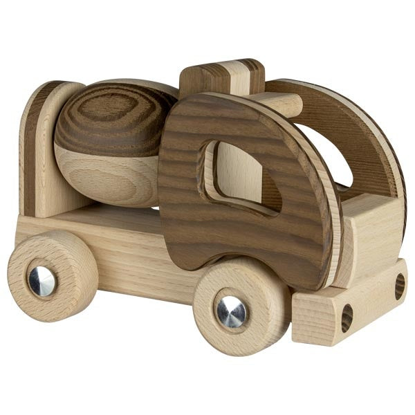 Goki Nature Cement Mixer Wooden Toy Car  Developmental Toys for Toddlers Gifts Idea 2yrs+