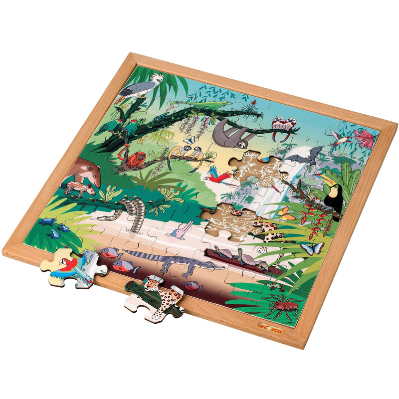 Educo Preschooler Vocabulary Jigsaw Puzzles Tropical Forest 49pcs Cognitive Developmental Toys for Toddlers Best Seller 3yrs+