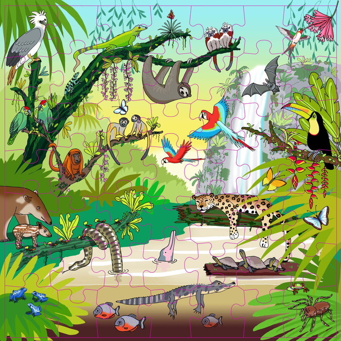 Educo Preschooler Vocabulary Puzzles - Tropical Forest 49pcs 3yrs+