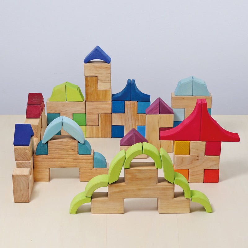 Grimm's Building Arcs in Squares Wooden Building Blocks 3yrs+