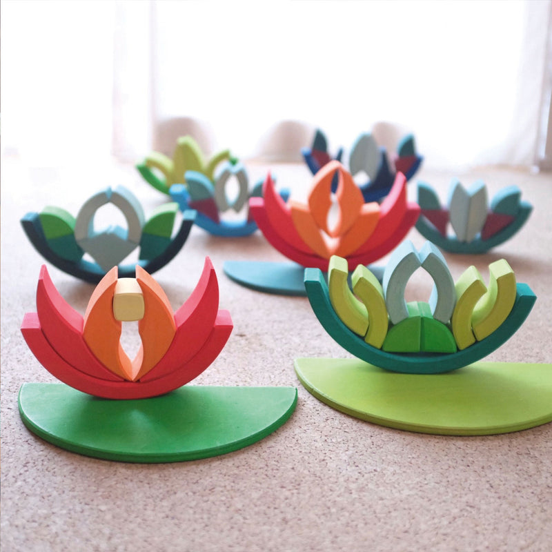 Grimm's Building Arcs in Squares Wooden Building Blocks 3yrs+