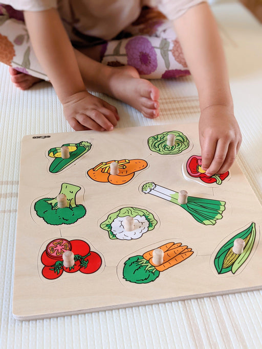 Educo Preschool Chunky Wooden Puzzle Vegetables 29 x 29cm 3yrs+ - My Playroom 