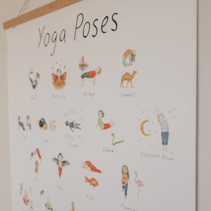 Mindful & Co Kids Yoga Poses Print Gifting Idea Best Seller 18m+