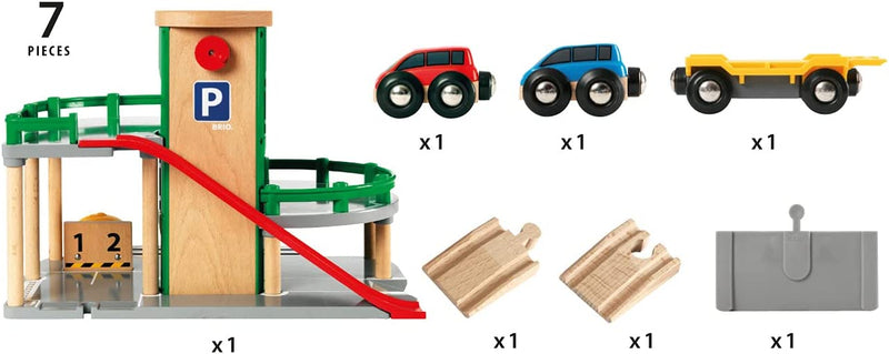 BRIO Parking Garage 7 Pieces Set Wooden toy car garage Best Seller Most Loved in Store 3yrs+