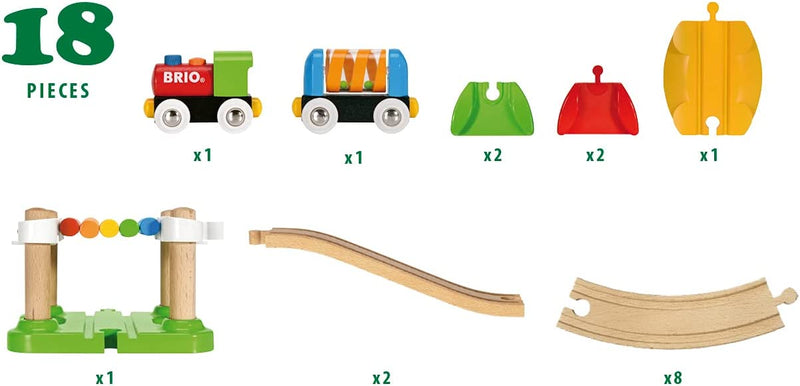 BRIO My First Railway Beginner Pack 18 Pieces Toddler Toys 18m+