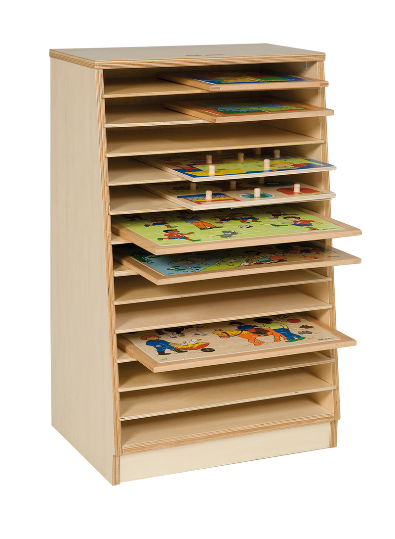 Educo Universal Puzzle Storage Shelving Unit 13-Tier Pre School Range (Furniture Shipping)