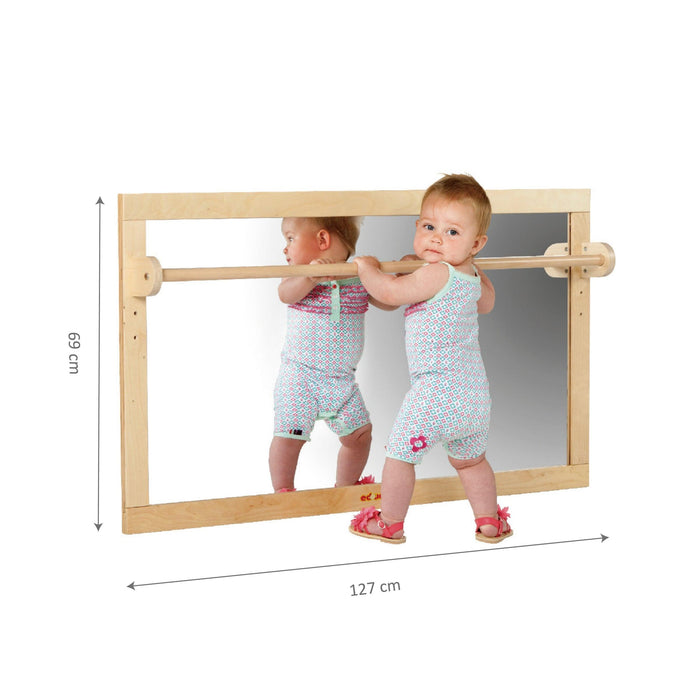 Educo Mirror with Handrail 127cm(L) x 69cm(H) - My Playroom 