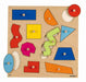 Educo Preschool Chunky Wooden Puzzle Geometric Shapes 34 x 34cm 3yrs+ - My Playroom 