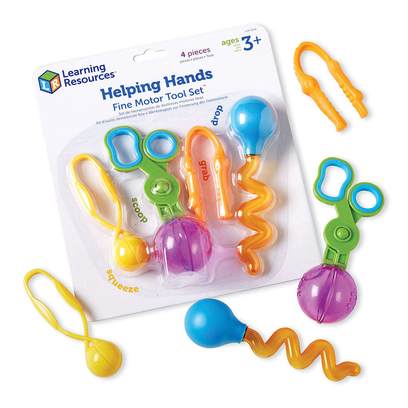 Learning Resources Helping Hands Fine Motor Tool Set of 4  Early Science STEM Toys Sensory Developmental Toys for Toddlers Best Seller 3yrs+