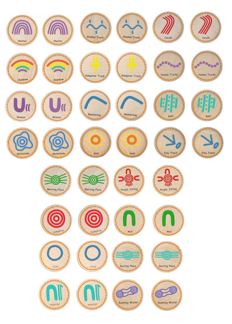 The Freckled Frog Indigenous Symbols Matching Pairs 2yrs+ - My Playroom 