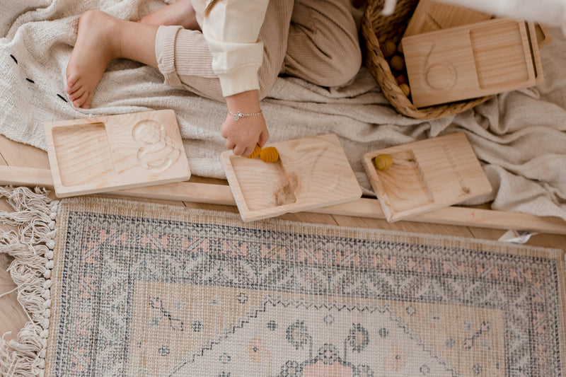 Qtoys Jumbo Counting and Writing Tray Developmental Toys for Toddlers Early Math Cognitive STEM Toys 2yrs+