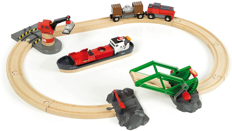 BRIO Set Cargo Harbour Battery Operated Set 16 pcs 3yrs+ - My Playroom 