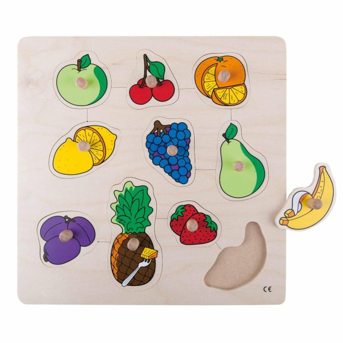 Educo Preschool Chunky Wooden Puzzle Fruit 29 x 29cm 3yrs+ - My Playroom 