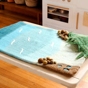 Tara Treasures Large Felt Sea and Rockpool Play Mat Ocean Playscape 80cm - My Playroom 
