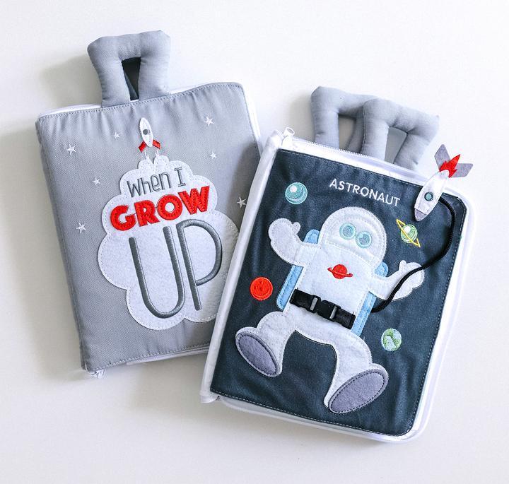 When I Grow Up Fabric Activity Book  by Curious Columbus Kids - My Playroom 