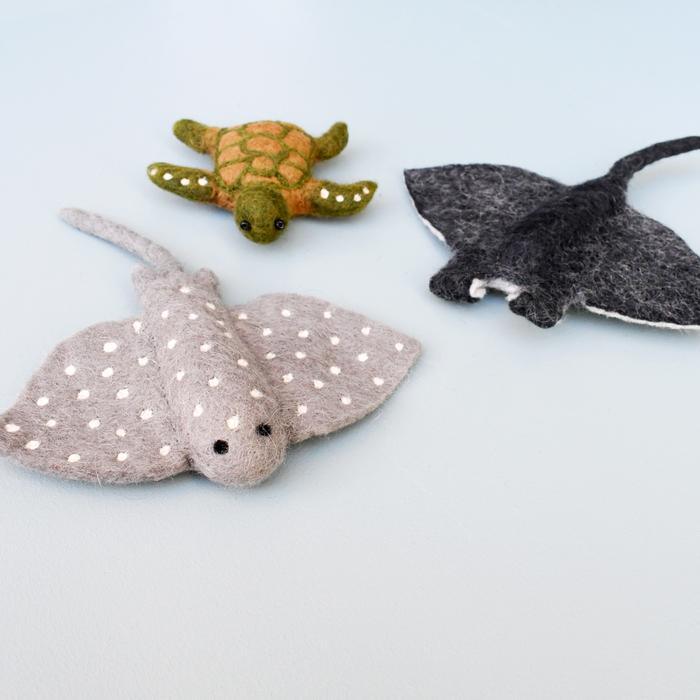 Tara Treasures Felt Sea Reef Creatures Ocean Toys Set of 3 - My Playroom 