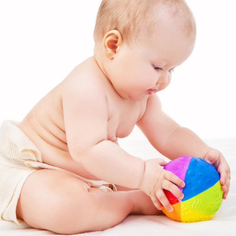 CaaOcho Natural Rubber Rainbow Sensory Ball 10cm 12m+ - My Playroom 