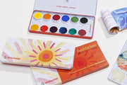 Stockmar Watercolour Paint Set in Tin -  12 Opaque Colours, Brush+Palette 3yrs+ - My Playroom 