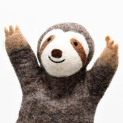 Tara Treasures Felt Sloth Hand Puppet - Woodland Animal - My Playroom 