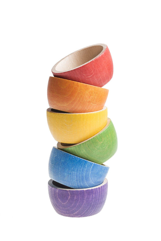 Grapat Bowls Coloured 6pcs 18m+ - My Playroom 