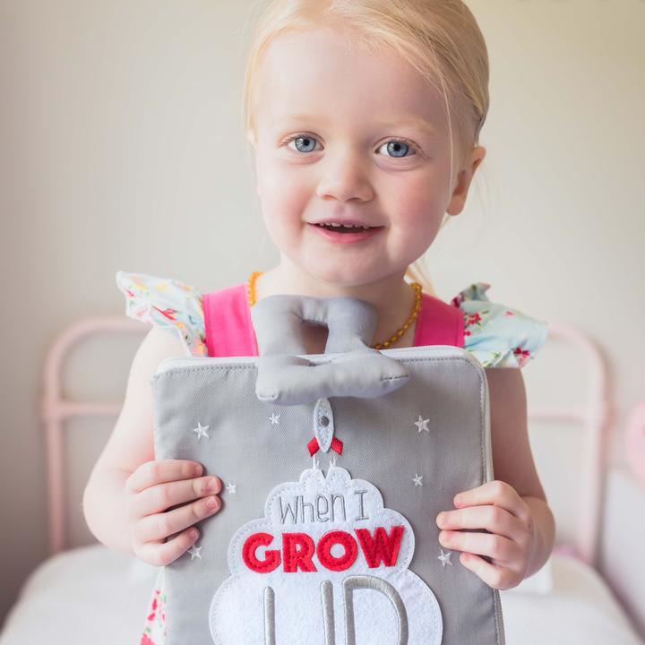 When I Grow Up Fabric Activity Book  by Curious Columbus Kids - My Playroom 