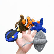 Australia Under the Sea Felt Finger Puppets and Book Set - My Playroom 