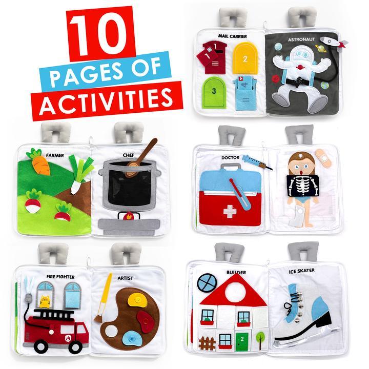 When I Grow Up Fabric Activity Book  by Curious Columbus Kids - My Playroom 