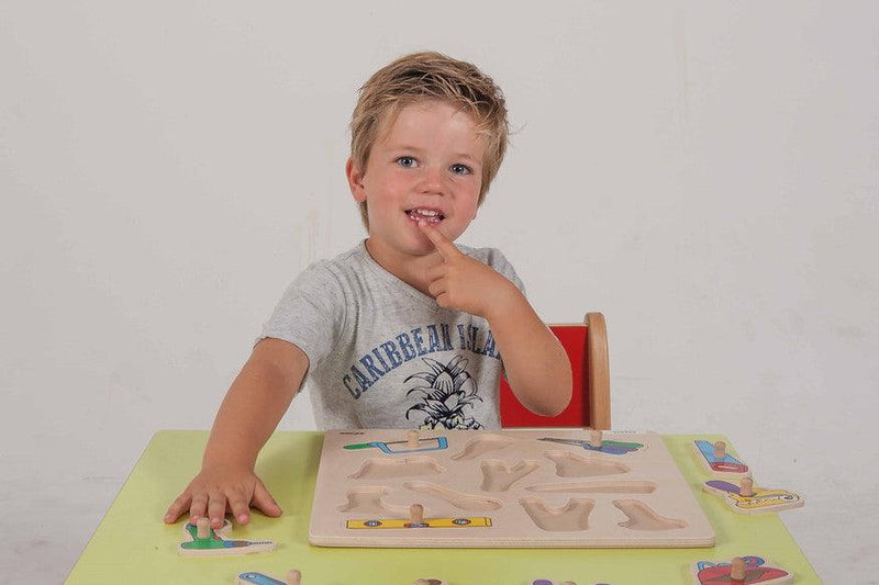 Educo Preschool Chunky Wooden Puzzle Tools 34 x 34cm 3yrs+ - My Playroom 