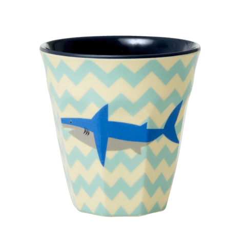 Melamine Tooth Brushing/ Milk Cup Blue by Rice Denmark - My Playroom 