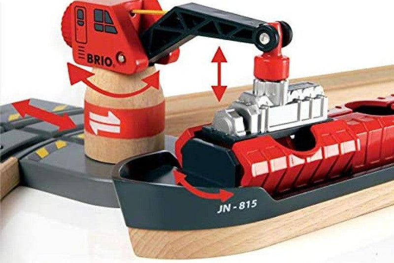 BRIO Set Cargo Harbour Battery Operated Set 16 pcs 3yrs+ - My Playroom 