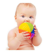 CaaOcho Natural Rubber Rainbow Sensory Ball 10cm 12m+ - My Playroom 