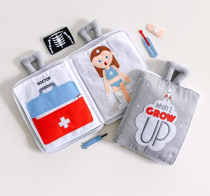 When I Grow Up Fabric Activity Book  by Curious Columbus Kids - My Playroom 