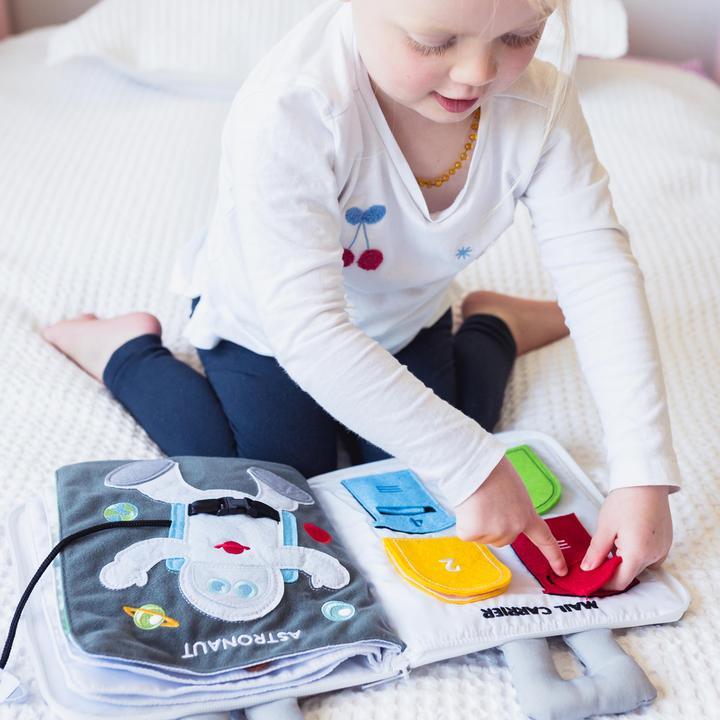 When I Grow Up Fabric Activity Book  by Curious Columbus Kids - My Playroom 