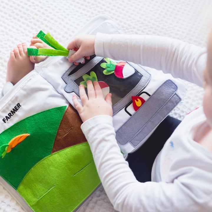 When I Grow Up Fabric Activity Book  by Curious Columbus Kids - My Playroom 