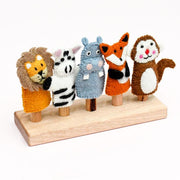 Tara Treasures Australian Hardwood Finger Puppet Stand (5 rods) - My Playroom 