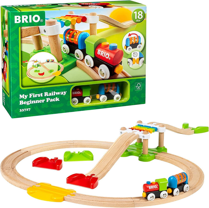 BRIO My First Railway Beginner Pack 18 Pieces Toddler Toys 18m+