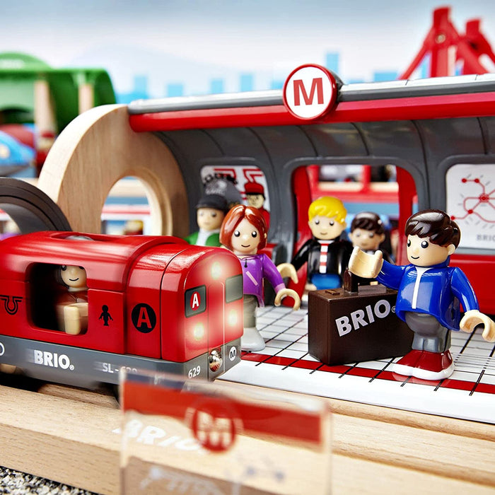 BRIO Metro Railway Set With Sound and Light 20 Pieces Toy Train 3yrs+