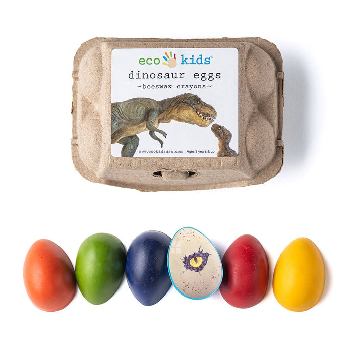 Eco Kids Beeswax Crayons Dinosaur Eggs Case 3yrs+