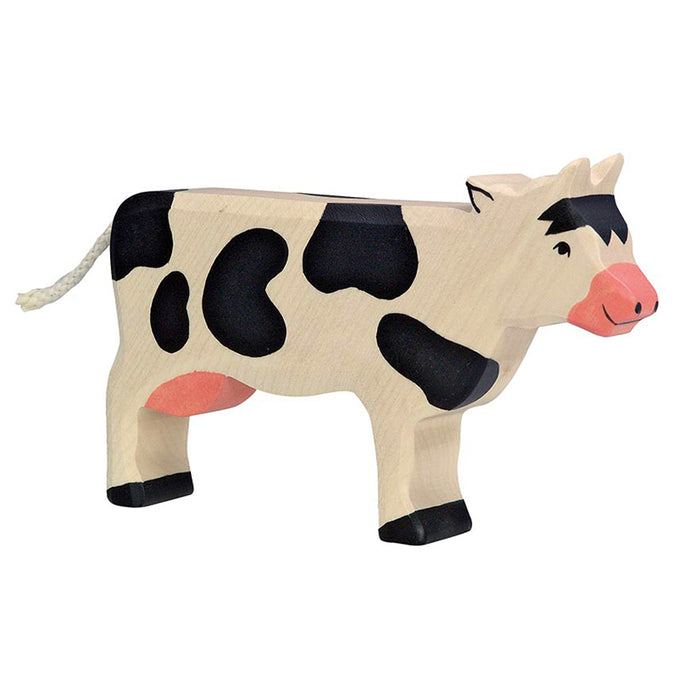 Holztiger Cow Wooden Animals Standing Farm Animal Toys 3yrs+