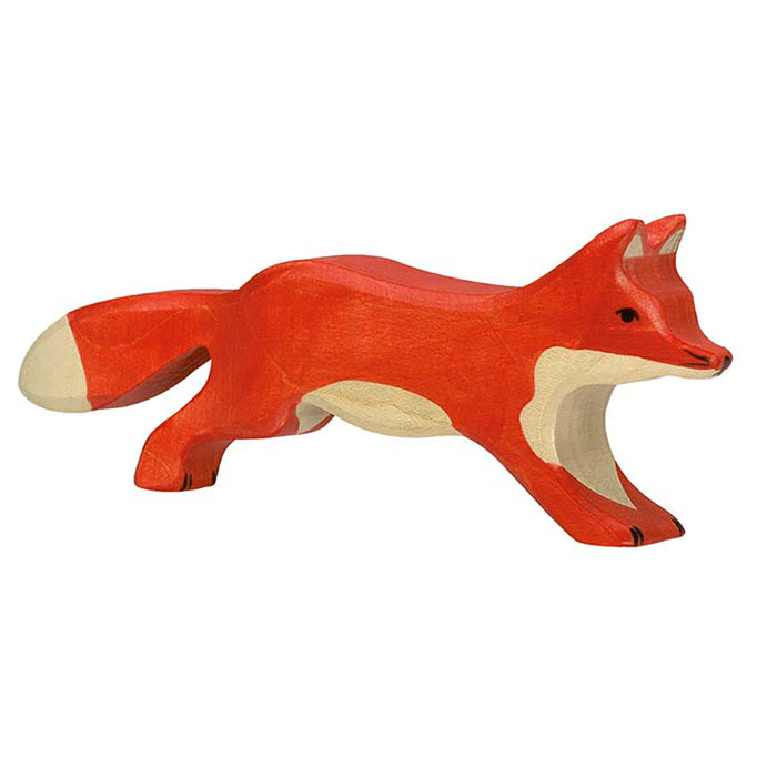 Holztiger Fox Running Wooden Animals Woodland & Meadow Animal 3yrs+