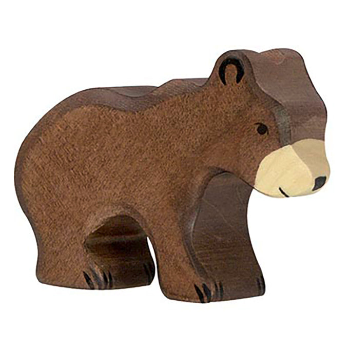 Holztiger Small Brown Bear Wooden Woodland & Meadow Animal