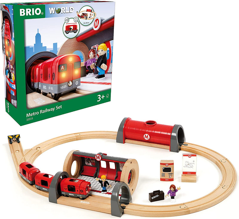 BRIO Metro Railway Set With Sound and Light 20 Pieces Toy Train Best Seller 3yrs+