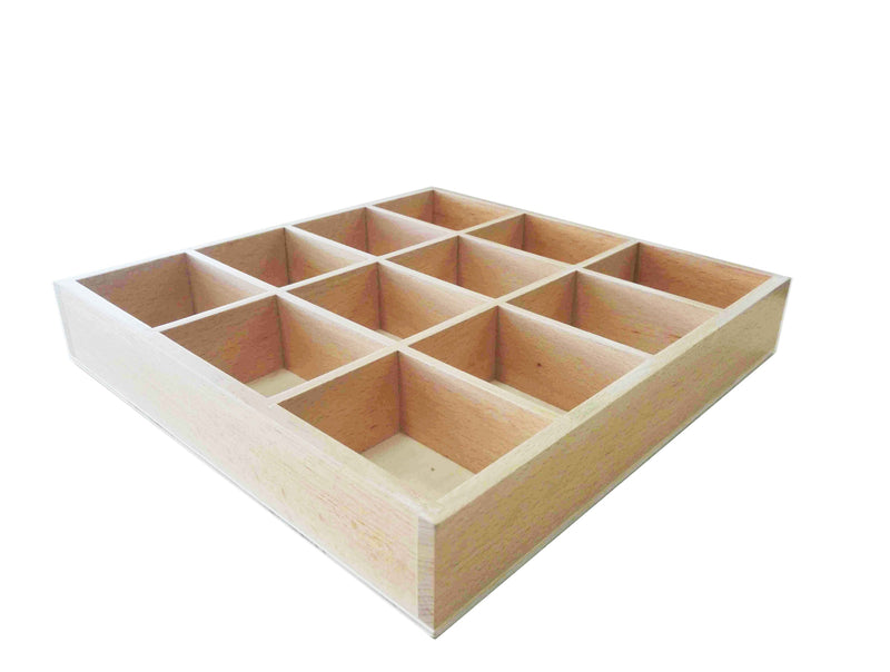 Wooden Sorting Tray Box for Paint Stick Storage Practical Life Materials Sensory Toys Tools