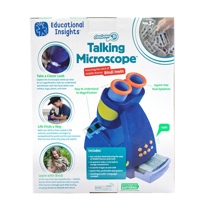 Geosafari® Jr Talking Microscope (featuring Bindi Irwin) by Educational Insights Early Science STEM Cognitive Developmental Toys for Kids 3yrs+