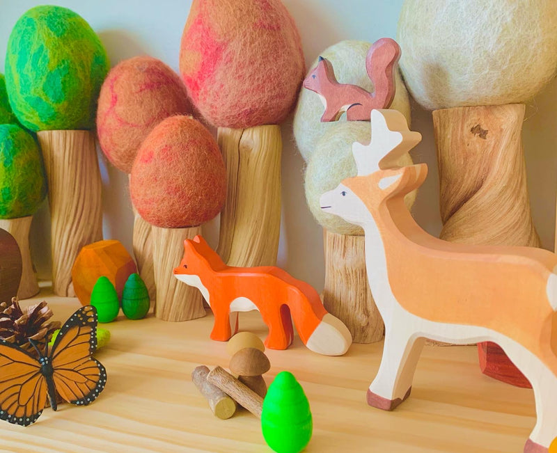 Papoose Felt Four Season Felt Trees Set of 12 Pretend & Imaginative Play Toys Best Seller 3yrs+