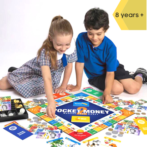 Pocket Money Board Game 2 Earn Save Spend money practice Multiplication Division decimals and percentages By Knowledge Builder Math Range  Math Games for Kids STEM Toys Best Seller 8yrs+