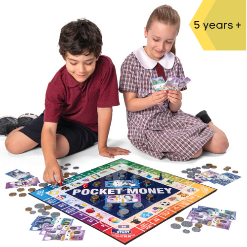 Pocket Money Board Game 1 Spend or Save Learn Exchange Equivalent by Knowledge Builder Math STEM Range Math Games for Kids Best Seller Most Loved in Store 5yrs+